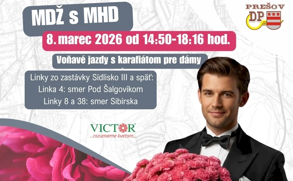 Voňavé jazdy s karafiátmi v MHD spríjemnia dámam cestovanie počas MDŽ