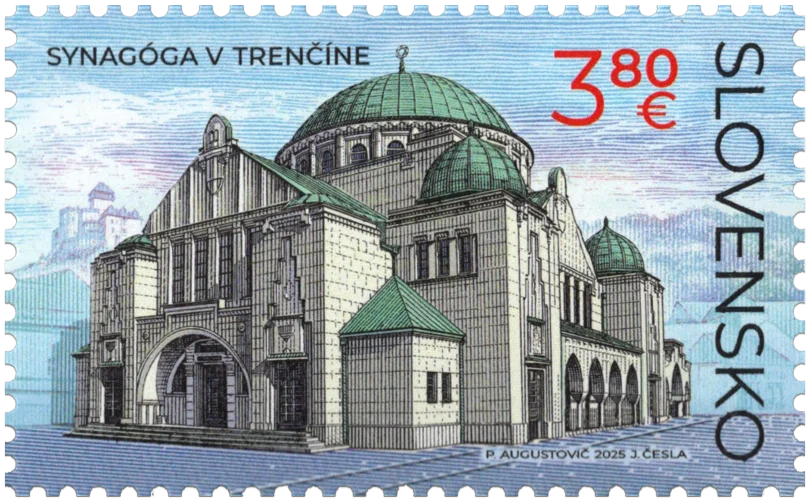Krása synagógy v Trenčíne ožíva na známke aj v detailoch interiéru