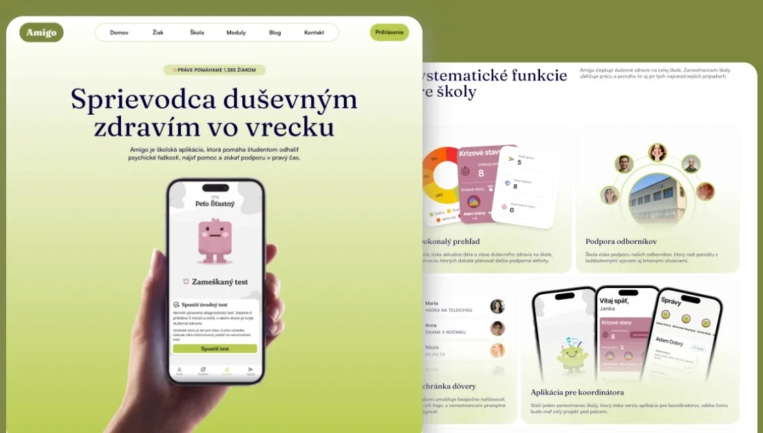 Prievidza spúšťa jedinečný projekt – viac ako 1 600 žiakov preverí svoju duševnú pohodu cez aplikáciu Amigo