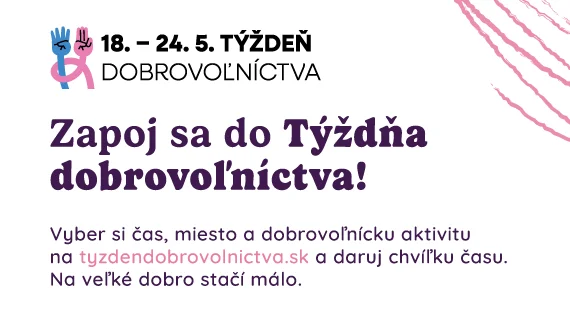 Vyskúšajte dobrovoľníctvo! Prihlasovanie do Týždňa dobrovoľníctva 2026 v meste Prešov je otvorené