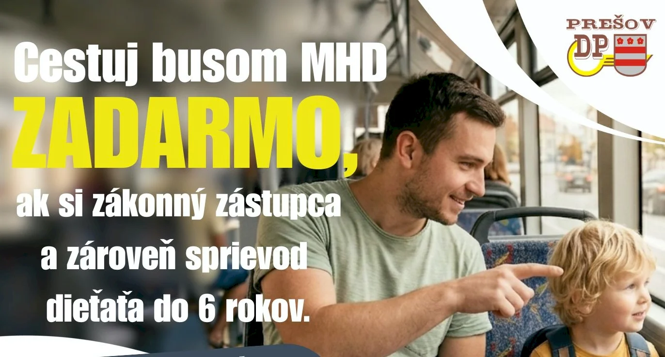 Pre rodičov sprevádzajúcich dieťa bude MHD v Prešove bezplatná