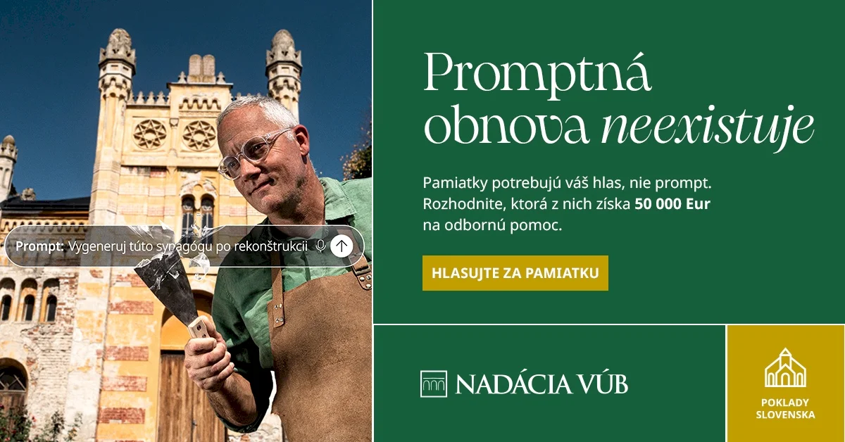 Verejnosť môže hlasovať za šesť favoritov v súťaži Nadácie VÚB Poklady Slovenska