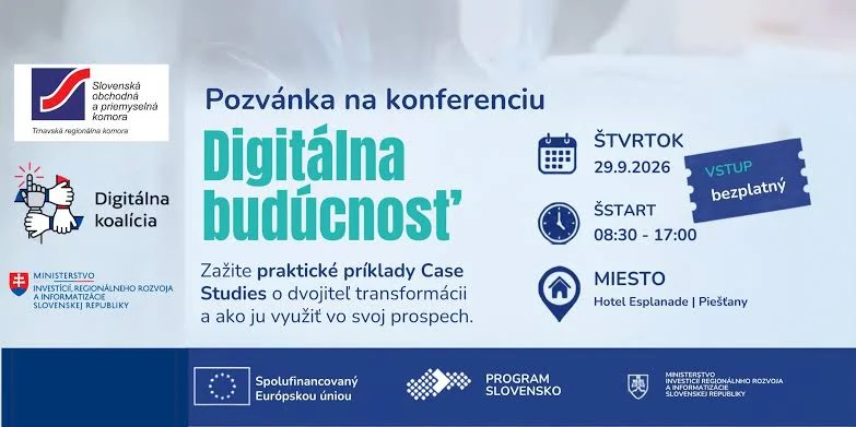 Piešťany budú koncom septembra dejiskom konferencie Digitálna budúcnosť