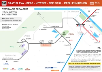 Cestujúci majú 3 mesiace na bezplatné testovanie novej autobusovej linky z Bratislavy do prihraničných rakúskych obcí