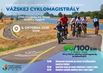 Nové kilometre Vážskej cyklomagistrály si môžete vyskúšať už dnes