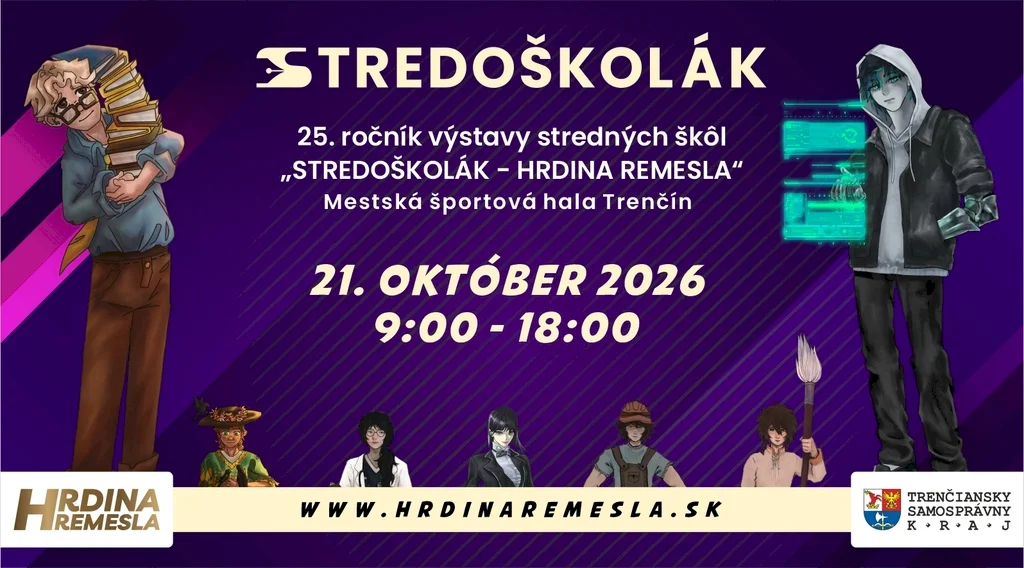 Výstava Stredoškolák – Hrdina remesla 2026 predstaví možnosti štúdia v TSK