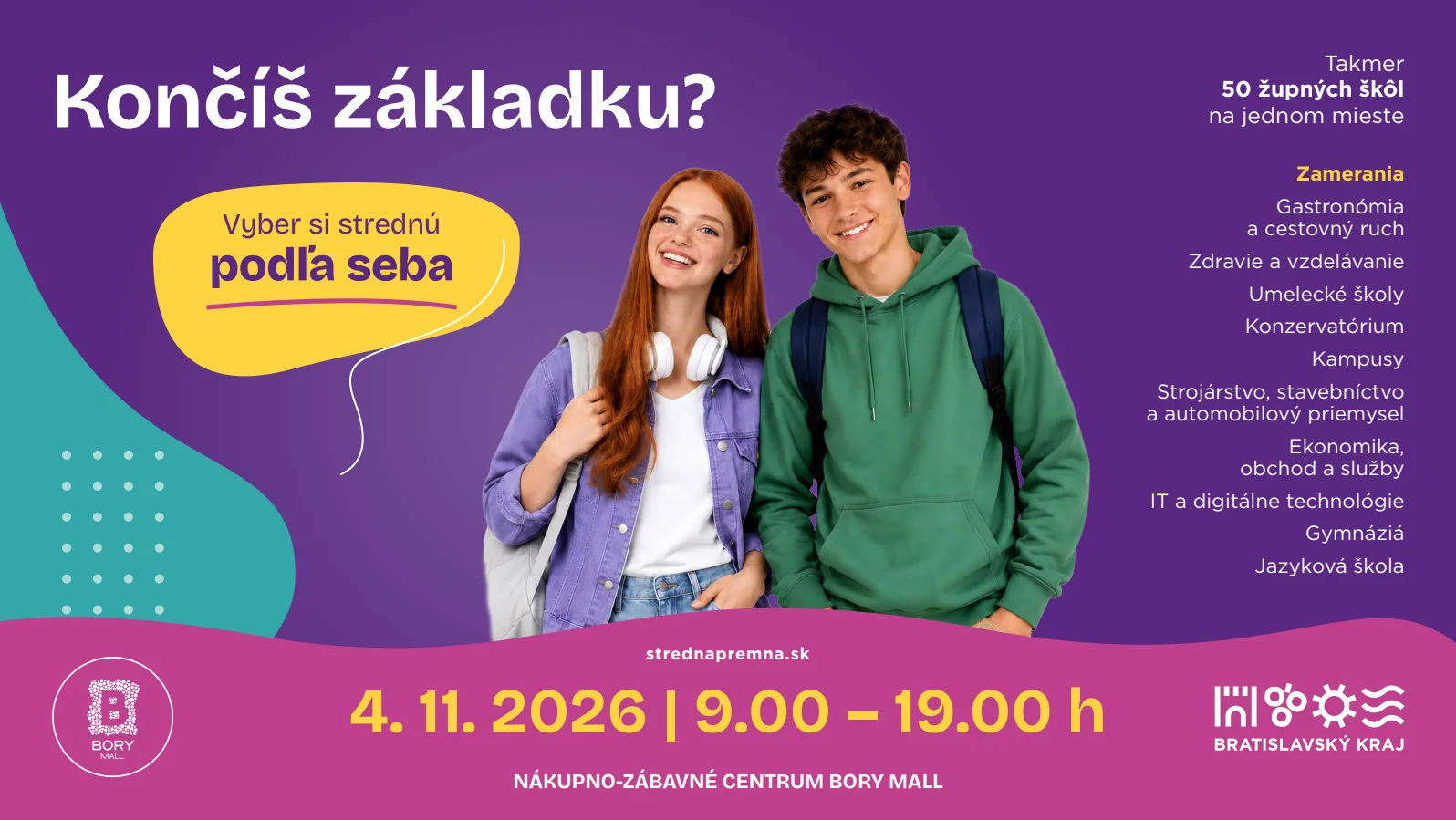 Župné stredné školy BSK sa opäť predstavia na jednom mieste v Bory Mall