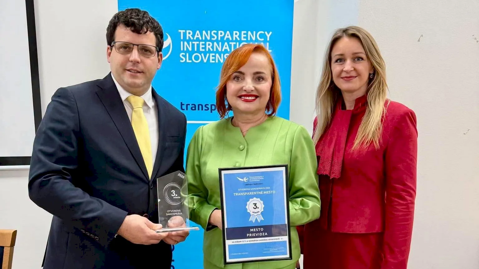 Mesto Prievidza na treťom mieste v hodnotení transparentnosti